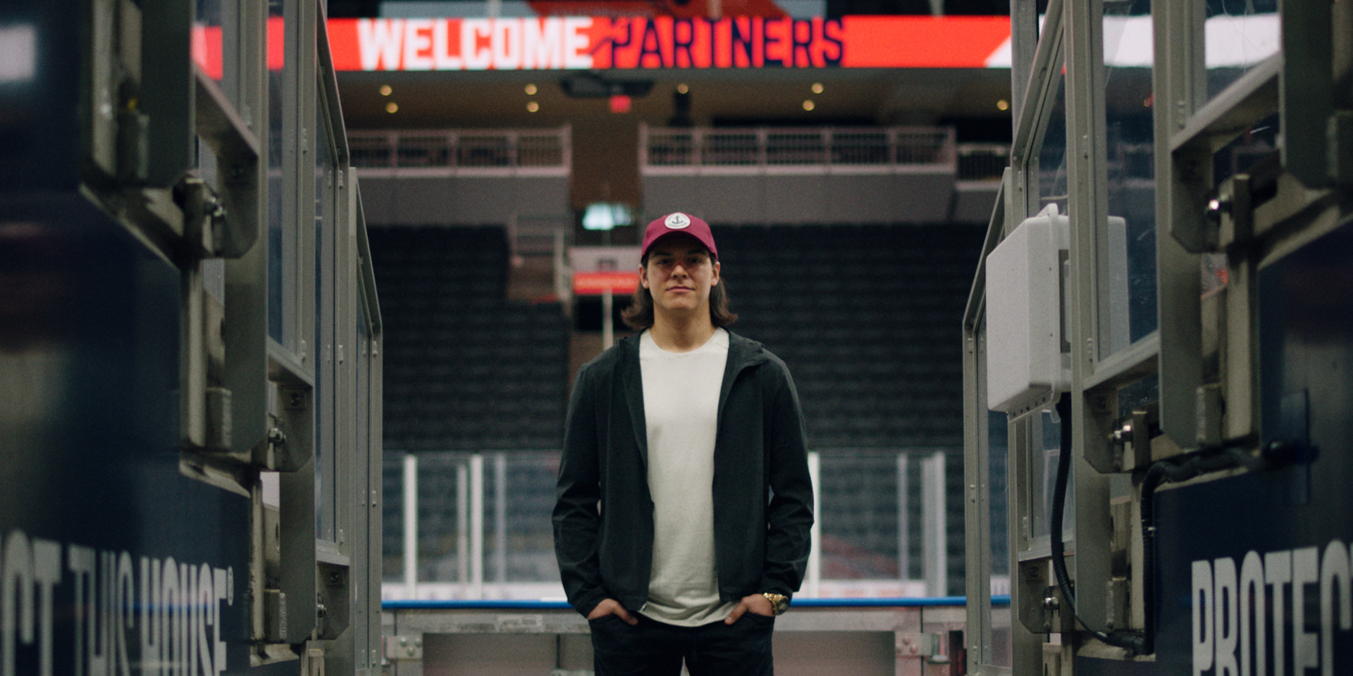 Filming with Edmonton Oiler Ethan Bear